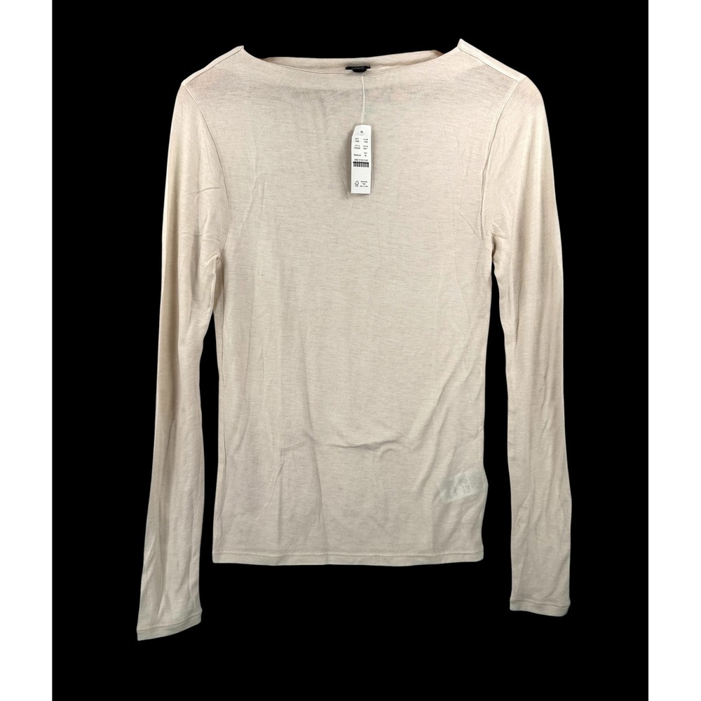 J.Crew‎ Collection sheer wool-blend long-sleeve T-shirt quiet luxury sz M